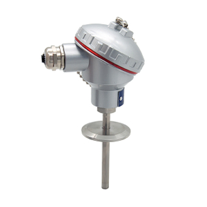 Sensore di temperatura PT100 Tri-clamp da 50,5 mm, duplex a 4 fili con scatola di giunzione impermeabile